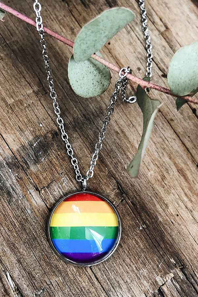 Pride halsband tillverkat i sverige rostfritt stål nickelfritt