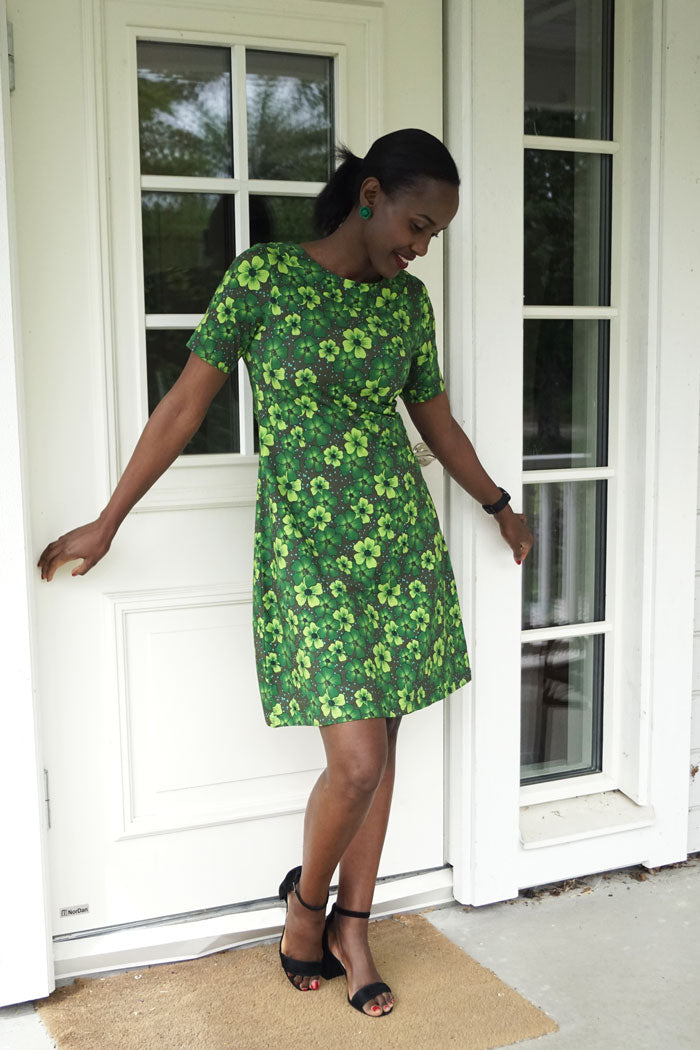 bright green spring dress Florence Bridesmaids Wrap Dress in Marine Green